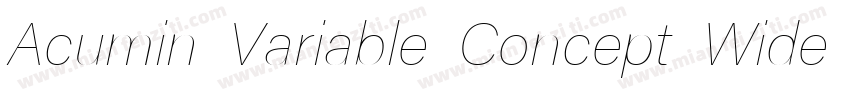 Acumin Variable Concept Wide bold i字体转换